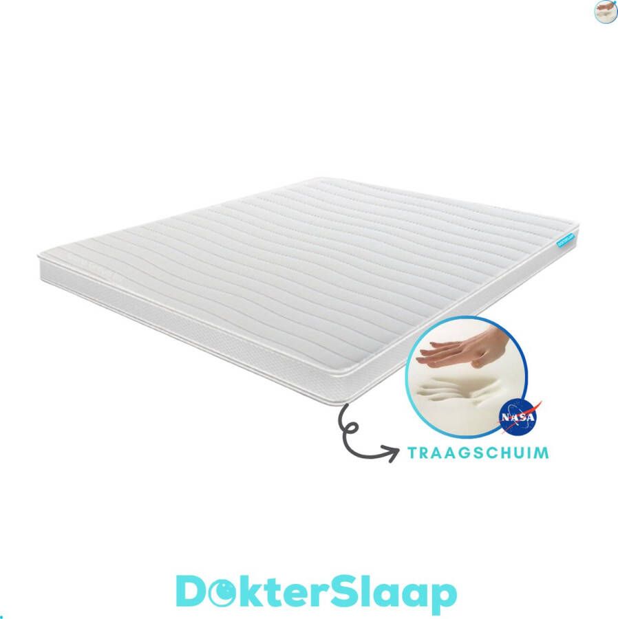 Dokterslaap© Dokterslaap 3D Air Hotel XL – 180x200 – Traagschuim 12cm dik Afritsbaar Wasbaar Tijk Topdekmatras Matras topper Anti-allergisch Topper Topmatras – Hotel kwaliteit - Foto 2