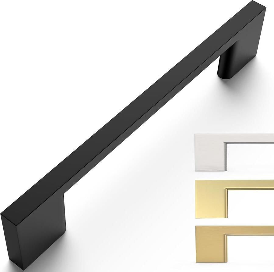 Dolaso 10 inpakken 5 inch (128 mm) kast grip Mat zwart keuken kast grip Zink legering lade grip massief houten kast hardware