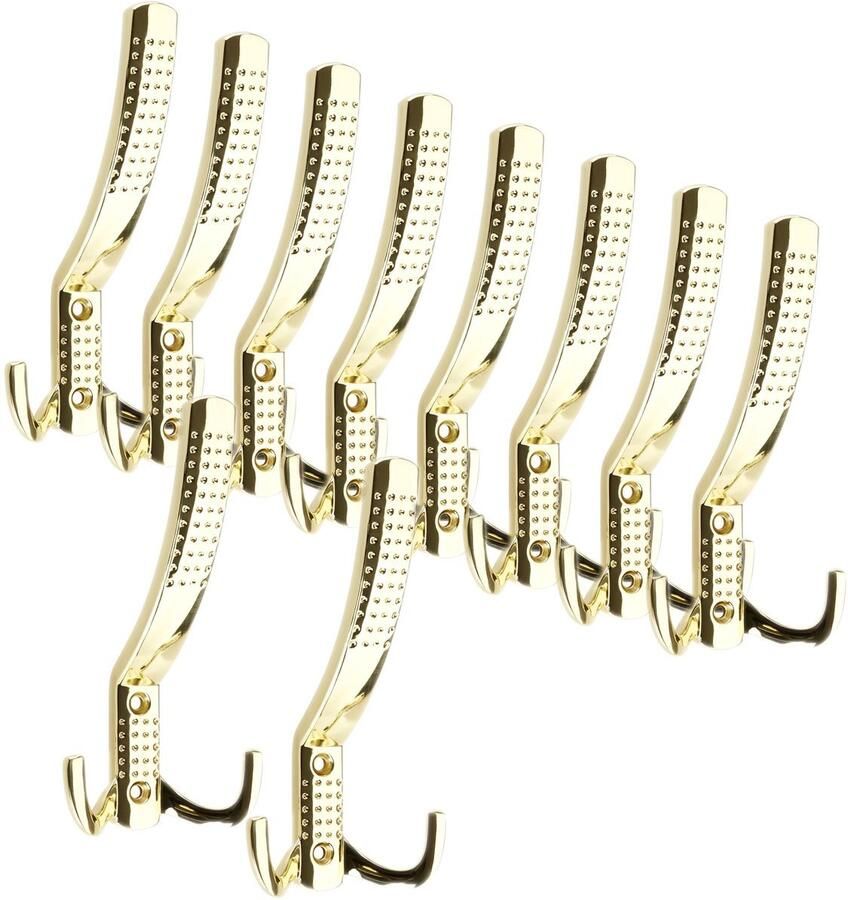 Dolaso 10 stuks SOTECH Kapstokhaken JASMIN STRONG Lang Messing Afwerking Nieuwe solide uitvoering wandhaken