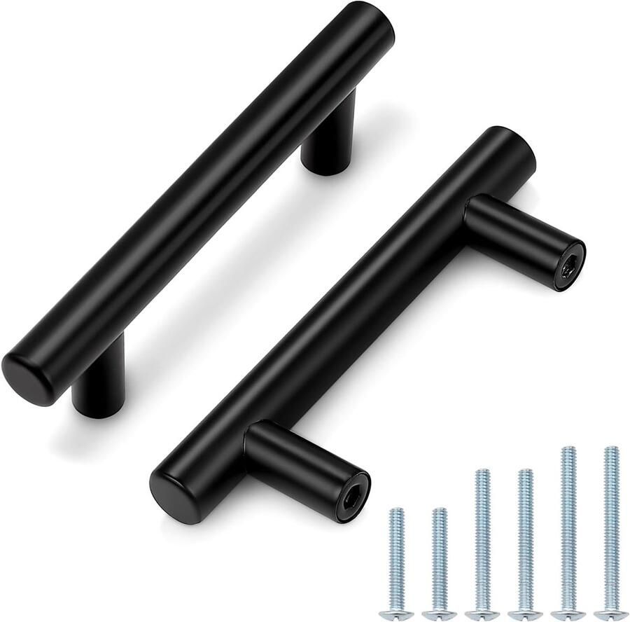 Dolaso 30 zwarte kast handvat 64mm gat afstand kast handvat keuken kast handvat matte zwarte lade handvat roestvrij staal keuken kast handvat