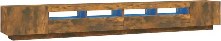 Dolce Vita La 3-delige Tv-kast Mediameubel Tv-standaard Tv-tafel Televisiemeubel Tv-opbergkastset met LED's bewerkt hout grijs sonoma eiken - Foto 2