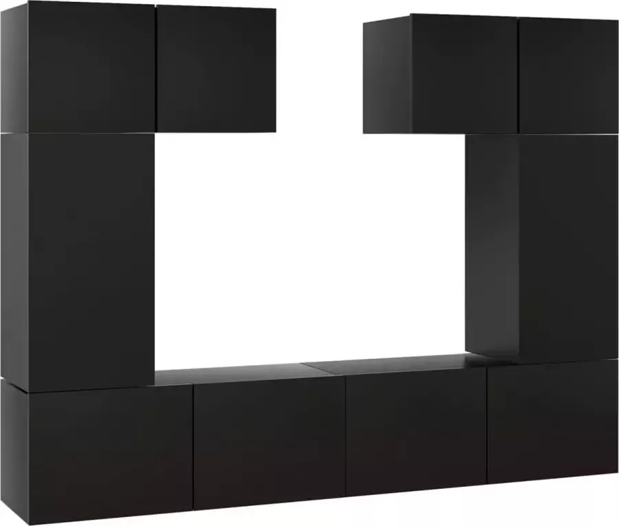 Dolce Vita La 6-delige Tv-kast Mediameubel Tv-standaard Tv-tafel Televisiemeubel Tv-opbergkastset spaanplaat betongrijs