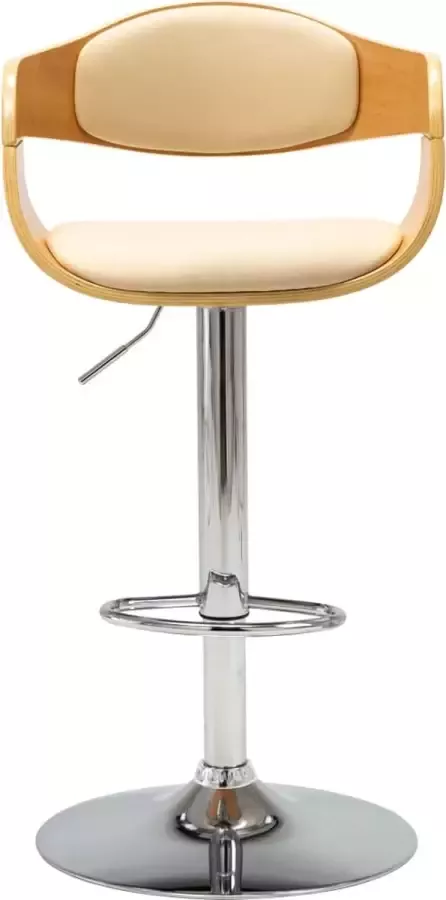 Dolce Vita La Barkruk gebogen hout en kunstleer crèmekleurig