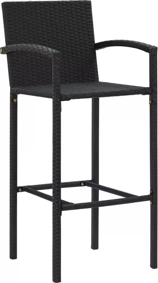 Prolenta Premium INFIORI Barkrukken 2 st poly rattan zwart