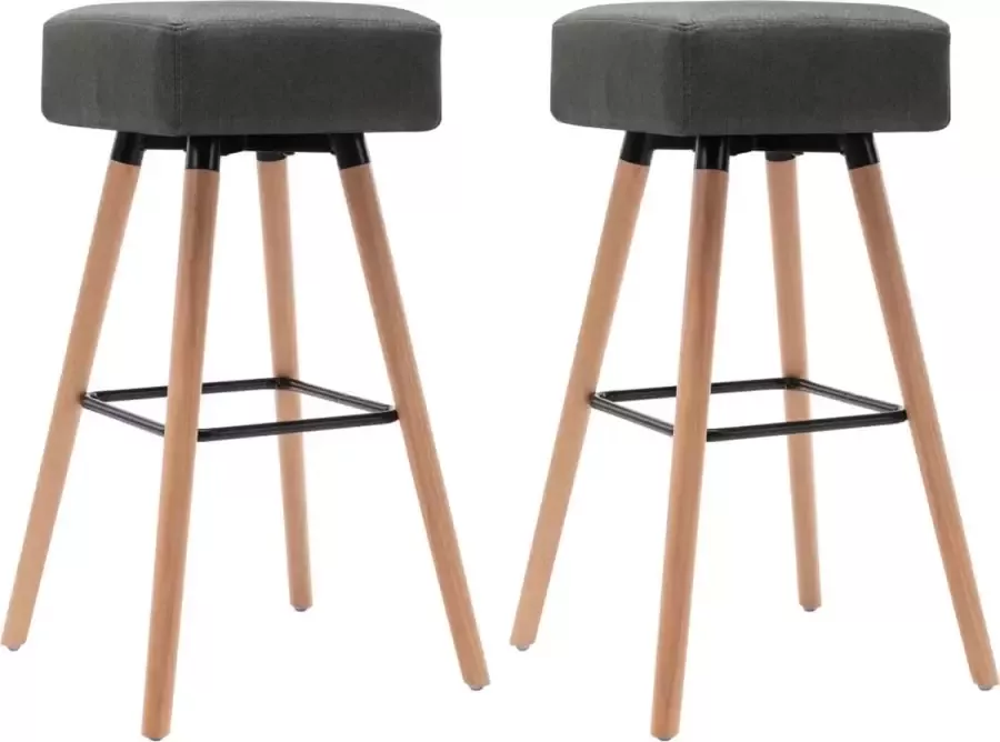 Dolce Vita La Barstoelen 2 st stof donkergrijs - Foto 2