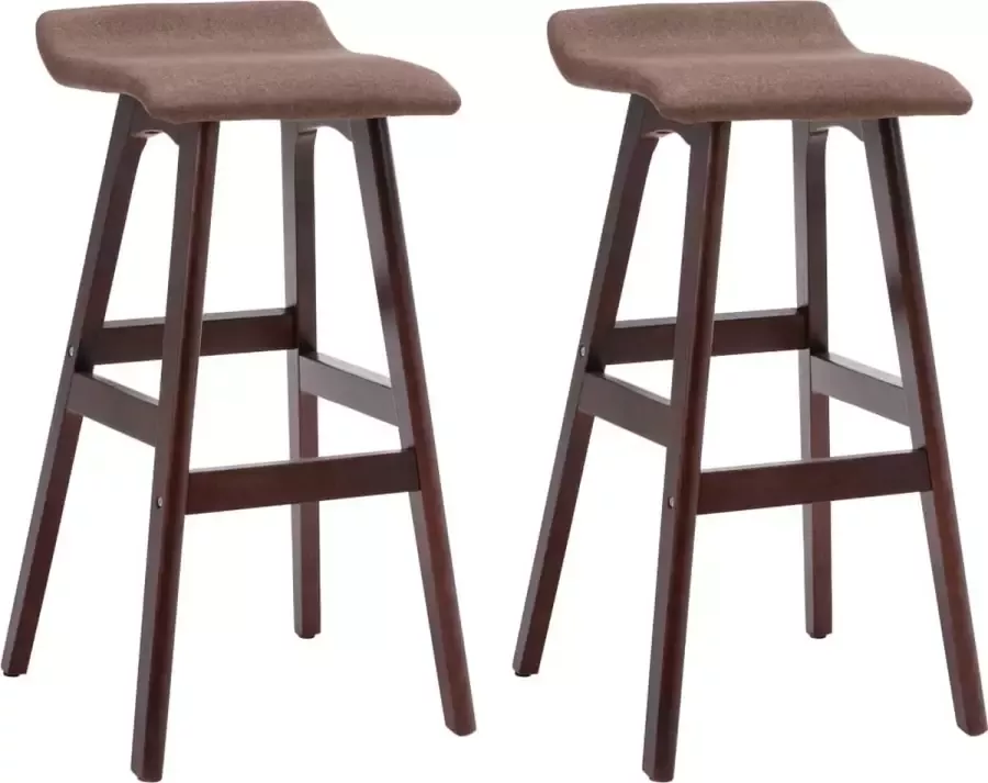 Dolce Vita La Barstoelen 2 st stof taupe