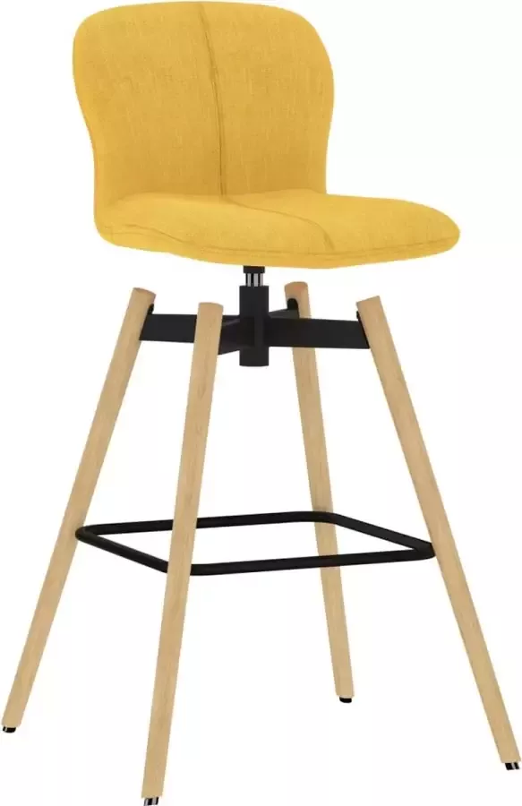 Dolce Vita La Barstoelen draaibaar 2 st stof geel