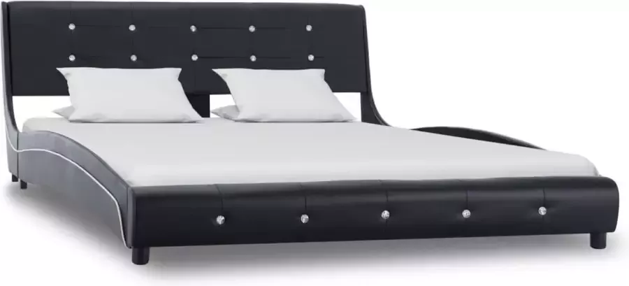 Dolce Vita La Bed met matras kunstleer zwart 140x200 cm