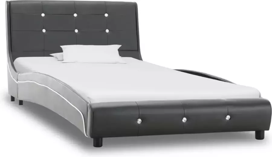 Dolce Vita La Bed met traagschuim matras kunstleer grijs 90x200 cm