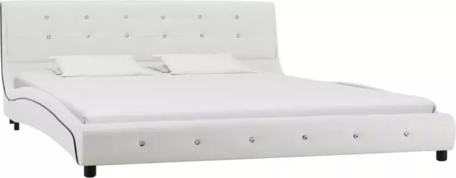 Dolce Vita La Bed met traagschuim matras kunstleer wit 160x200 cm