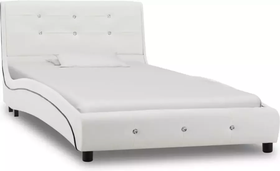 Dolce Vita La Bed met traagschuim matras kunstleer wit 90x200 cm