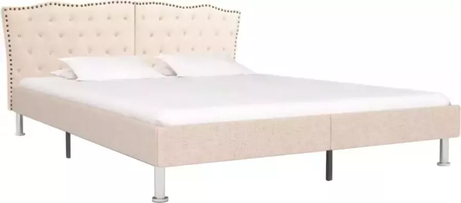 Dolce Vita La Bed met traagschuim matras stof beige 180x200 cm