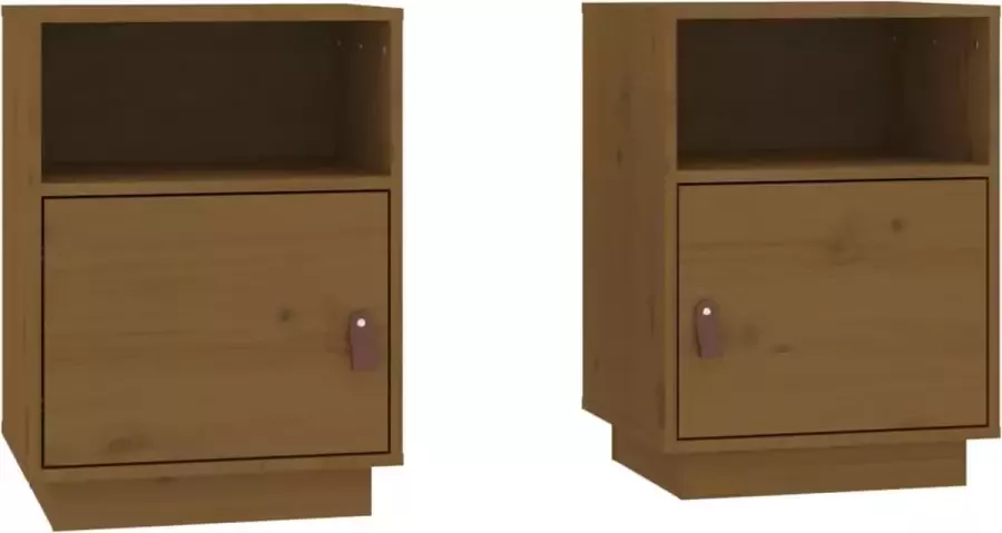 Dolce Vita La Bedkastjes Nachttafeltjes Nachtkasten Slaapkamerkastjes Bedzijtafels 2 st 40x34x55 cm massief grenenhout zwart