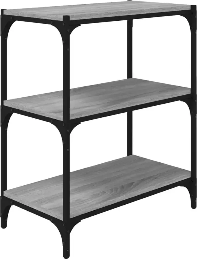 Dolce Vita La Boekenopberger Boekencollectie Boekenorganizer Boekenmuur Boekenkast 60x33x70 5 cm hout en staal grijs sonoma eikenkleur