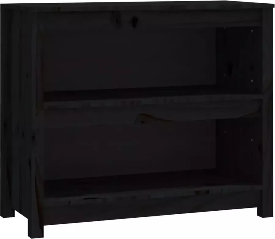 Dolce Vita La Boekenopberger Boekencollectie Boekenorganizer Boekenmuur Boekenkast 80x35x68 cm massief grenenhout zwart