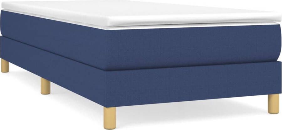 Dolce Vita La Boxspring Bedkader Slaapkamermeubel Bedombouw Bedconstructie Beddesign Bedstel Bedbodem Ledikant Blauw 100x200 cm Stof