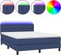 Dolce Vita La Boxspring met matras en LED stof blauw 140x190 cm - Thumbnail 2