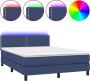Dolce Vita La Boxspring met matras en LED stof blauw 140x190 cm - Thumbnail 1