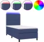 Dolce Vita La Boxspring met matras en LED stof blauw 80x200 cm - Thumbnail 2