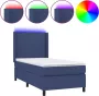 Dolce Vita La Boxspring met matras en LED stof blauw 80x200 cm - Thumbnail 1