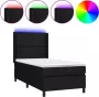 Dolce Vita La Boxspring met matras en LED stof zwart 90x190 cm - Thumbnail 2