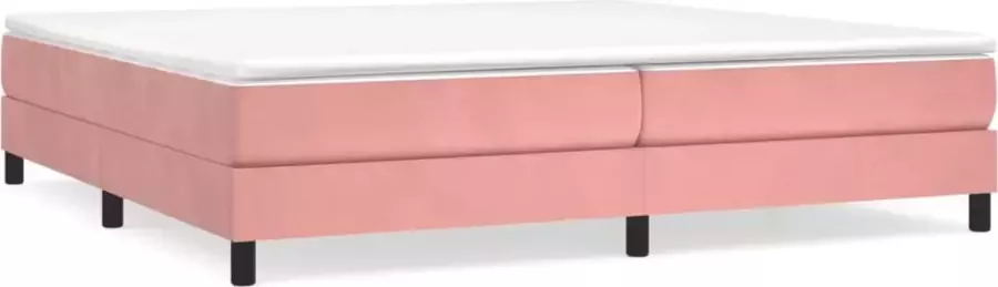 Dolce Vita La Boxspring met matras fluweel roze 200x200 cm