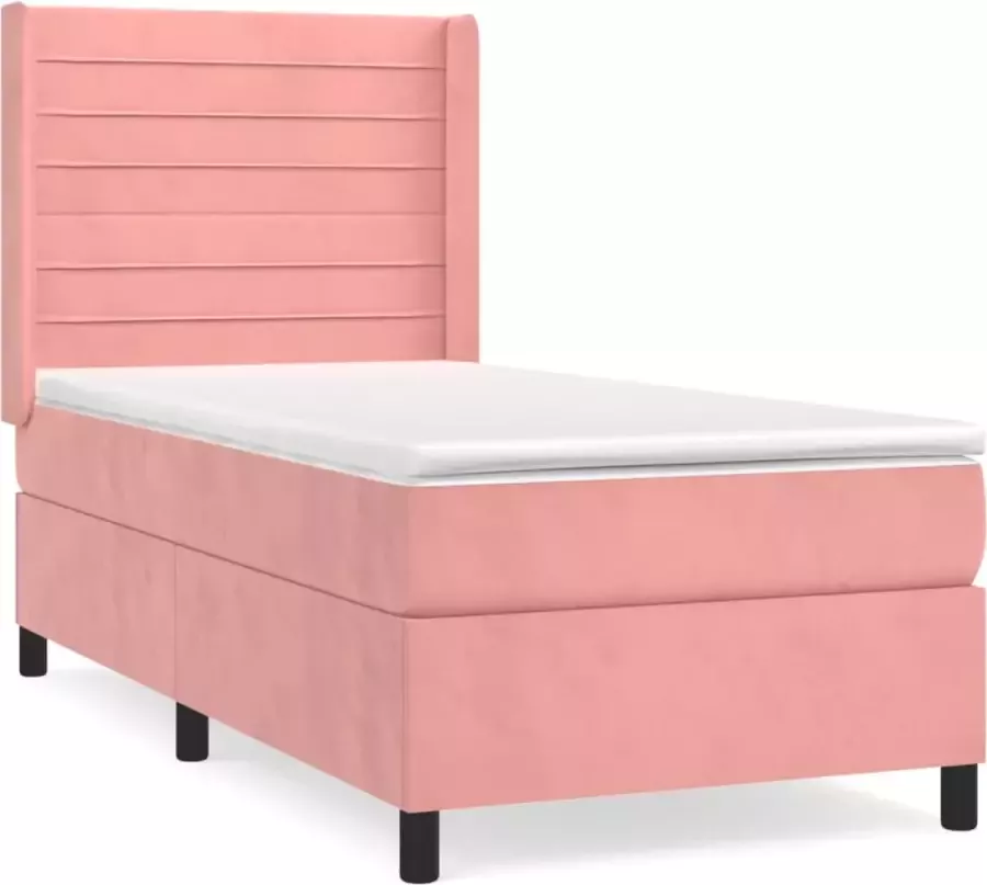 Dolce Vita La Boxspring met matras fluweel roze 90x190 cm