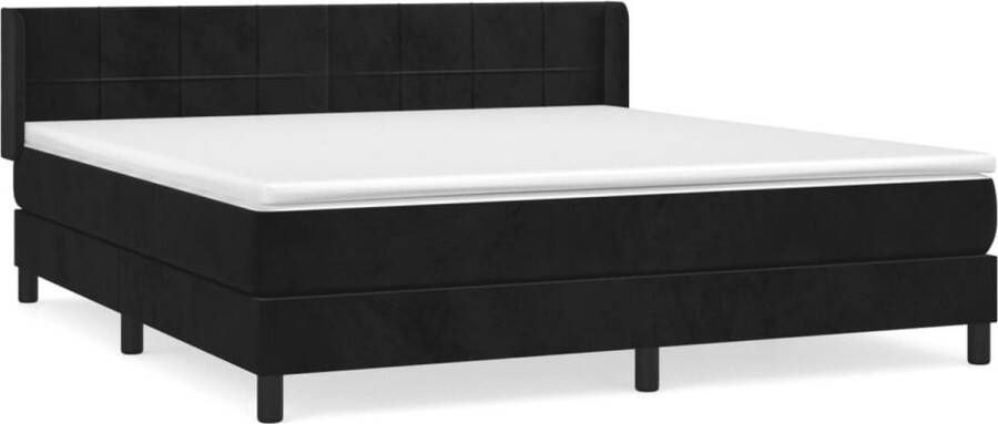 Dolce Vita La Boxspring met matras fluweel zwart 160x200 cm