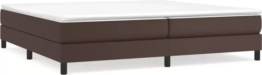 Dolce Vita La Boxspring met matras kunstleer bruin 200x200 cm