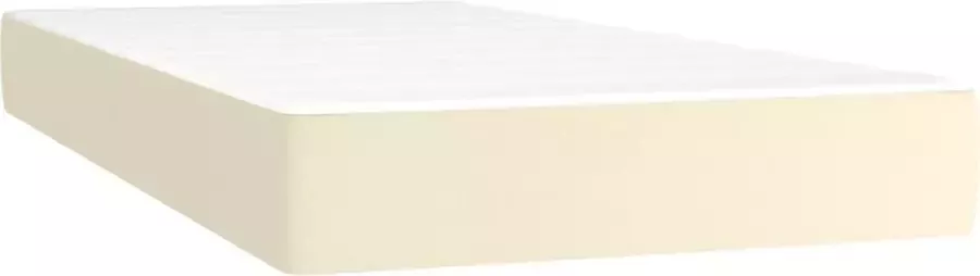 Dolce Vita La Boxspring met matras kunstleer crèmekleurig 80x200 cm