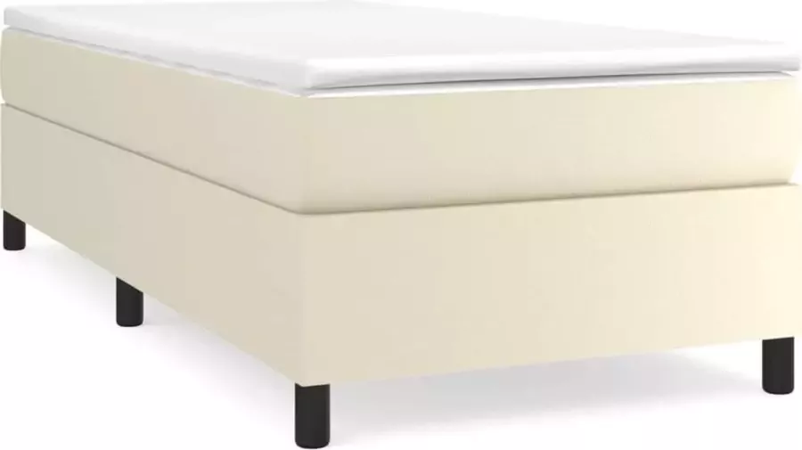 Dolce Vita La Boxspring met matras kunstleer crèmekleurig 90x200 cm - Foto 2