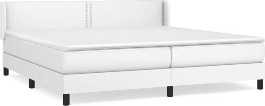 Dolce Vita La Boxspring met matras kunstleer wit 200x200 cm