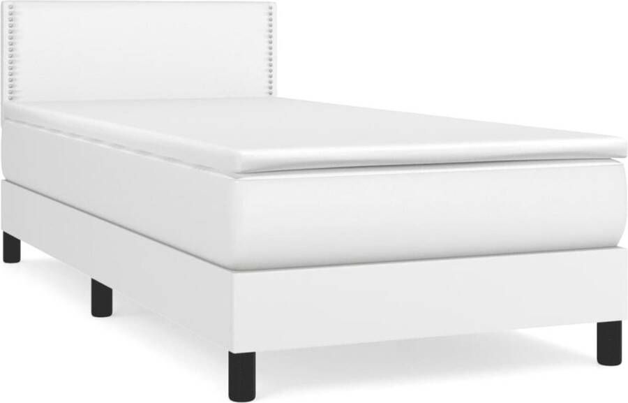 Dolce Vita La Boxspring met matras kunstleer wit 80x200 cm