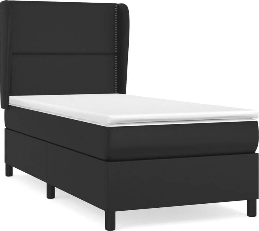 Dolce Vita La Boxspring met matras kunstleer zwart 90x190 cm