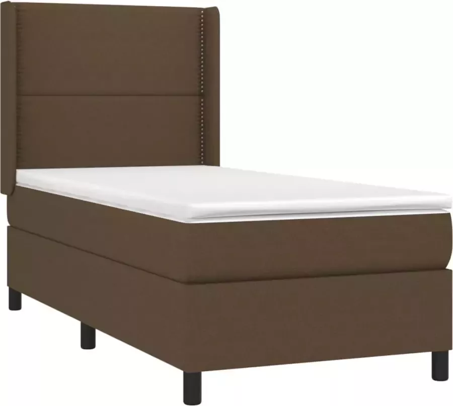 Dolce Vita La Boxspring met matras stof donkerbruin 90x200 cm