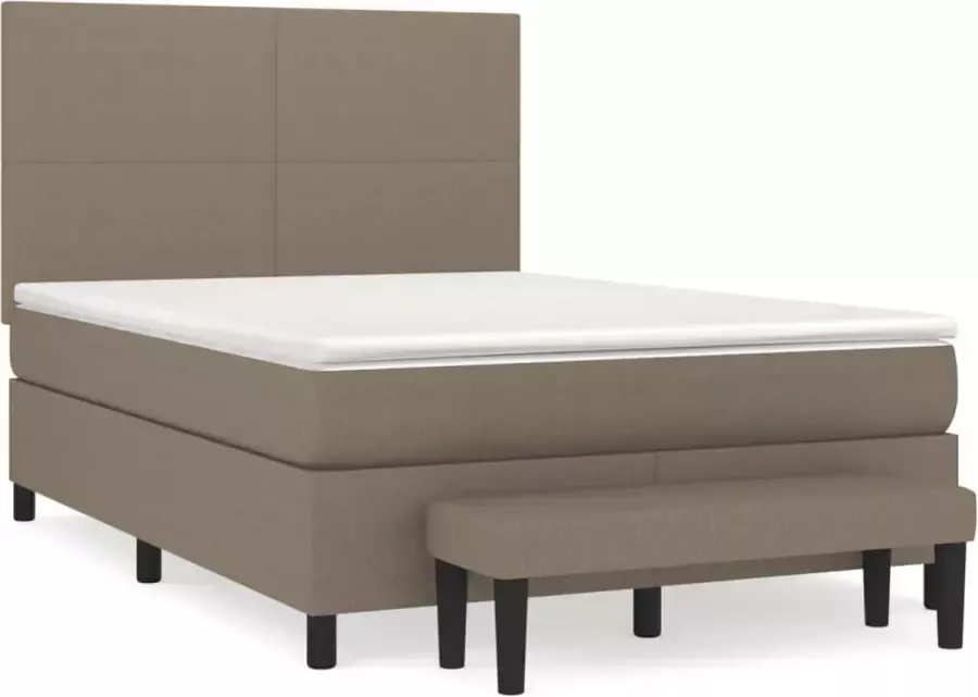 Dolce Vita La Boxspring met matras stof taupe 140x190 cm