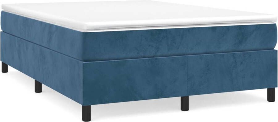 Dolce Vita La Boxspringframe fluweel donkerblauw 140x190 cm