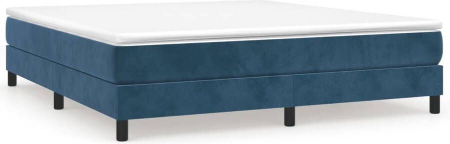 Dolce Vita La Boxspringframe fluweel donkerblauw 160x200 cm