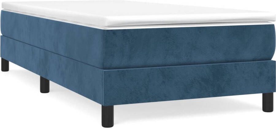 Dolce Vita La Boxspringframe fluweel donkerblauw 80x200 cm