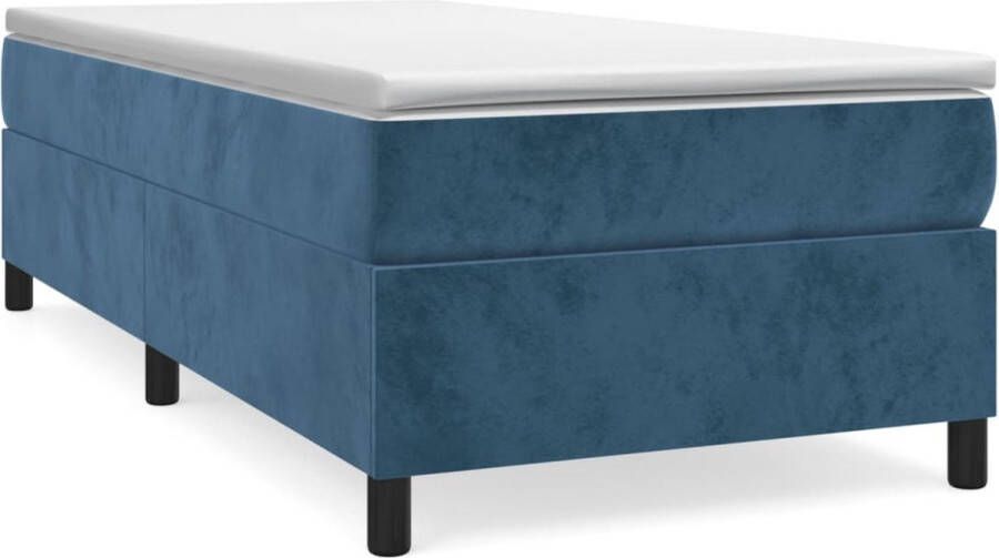 Dolce Vita La Boxspringframe fluweel donkerblauw 90x190 cm