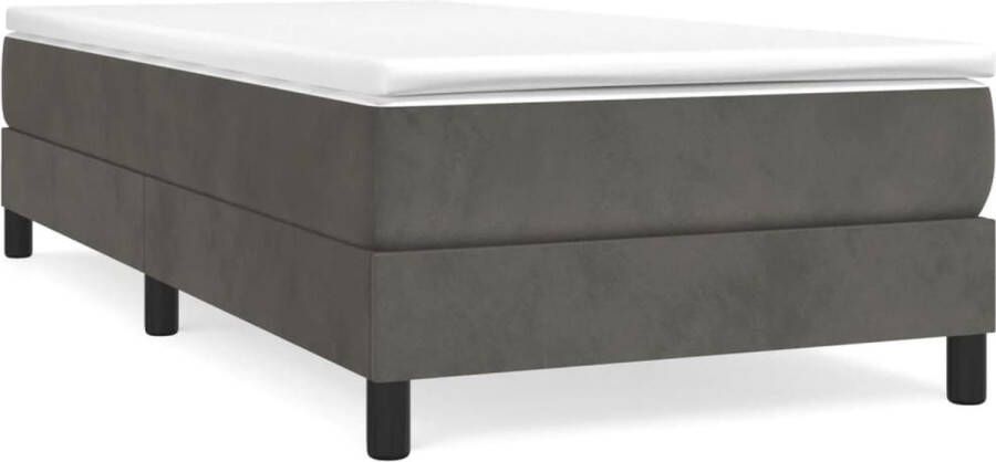 Dolce Vita La Boxspringframe fluweel donkergrijs 100x200 cm