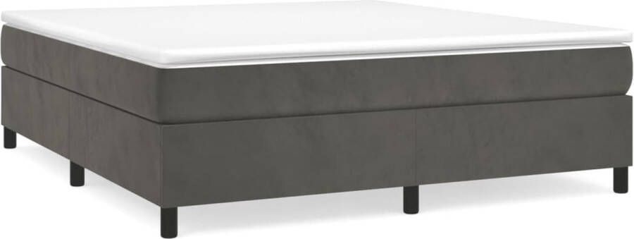 Dolce Vita La Boxspringframe fluweel donkergrijs 200x200 cm