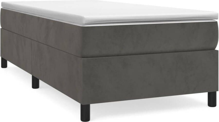 Dolce Vita La Boxspringframe fluweel donkergrijs 90x190 cm