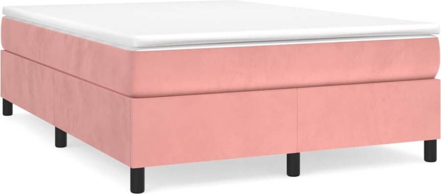 Dolce Vita La Boxspringframe fluweel roze 140x190 cm