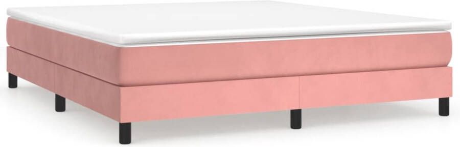 Dolce Vita La Boxspringframe fluweel roze 160x200 cm