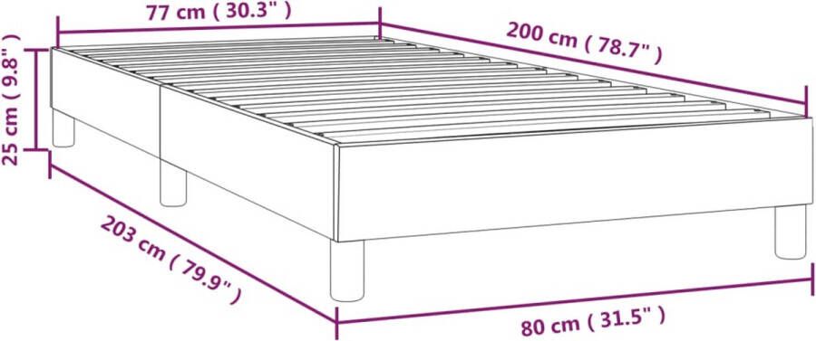 Dolce Vita La Boxspringframe stof taupe 80x200 cm