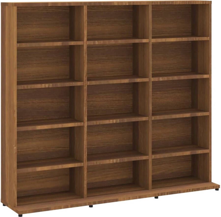 Dolce Vita La Cd-kast 102x23x89 5 cm bewerkt hout bruineikenkleurig