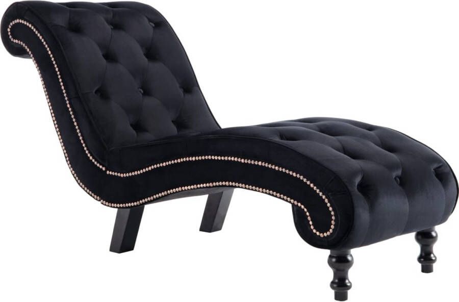 Dolce Vita La Chaise longue fluweel zwart