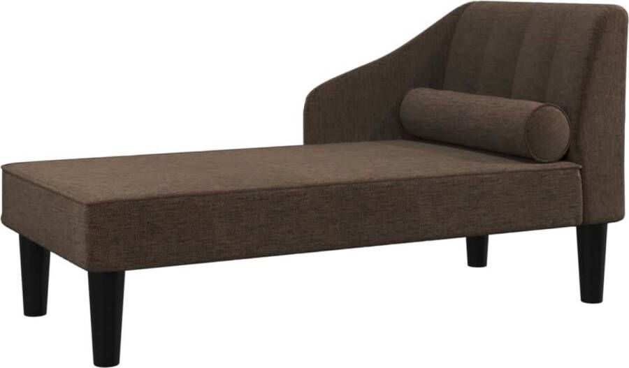 Dolce Vita La Chaise longue met bolster stof donkerbruin