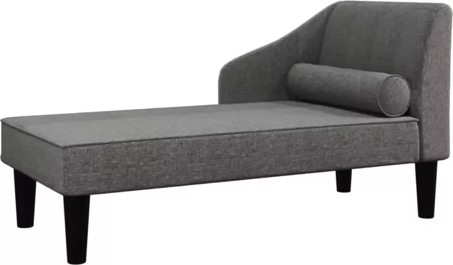 Dolce Vita La Chaise longue met bolster stof donkergrijs